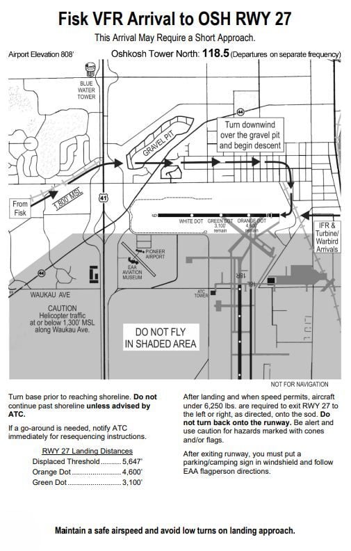 Fisk Arrival to OSH RWY 27 - AirVenture NOTAM 2025
